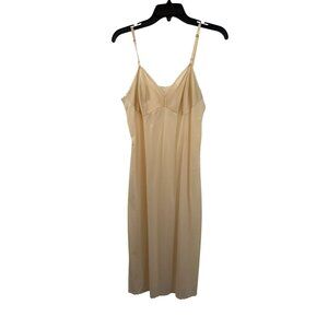 Vintage Vanity Fair Dupont Nylon 36L Long Full Slip Nude